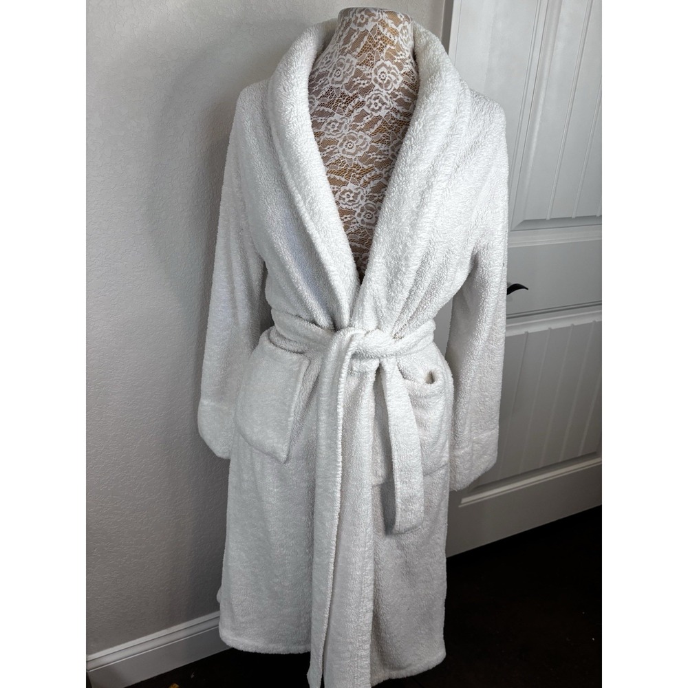 BATH & BODY WORKS Women's ROBE VINTAGE 2004 MADE IN TURKEY S/M Luxurious White